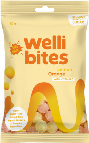 WELLIBITES SOUR LEM/ORA50