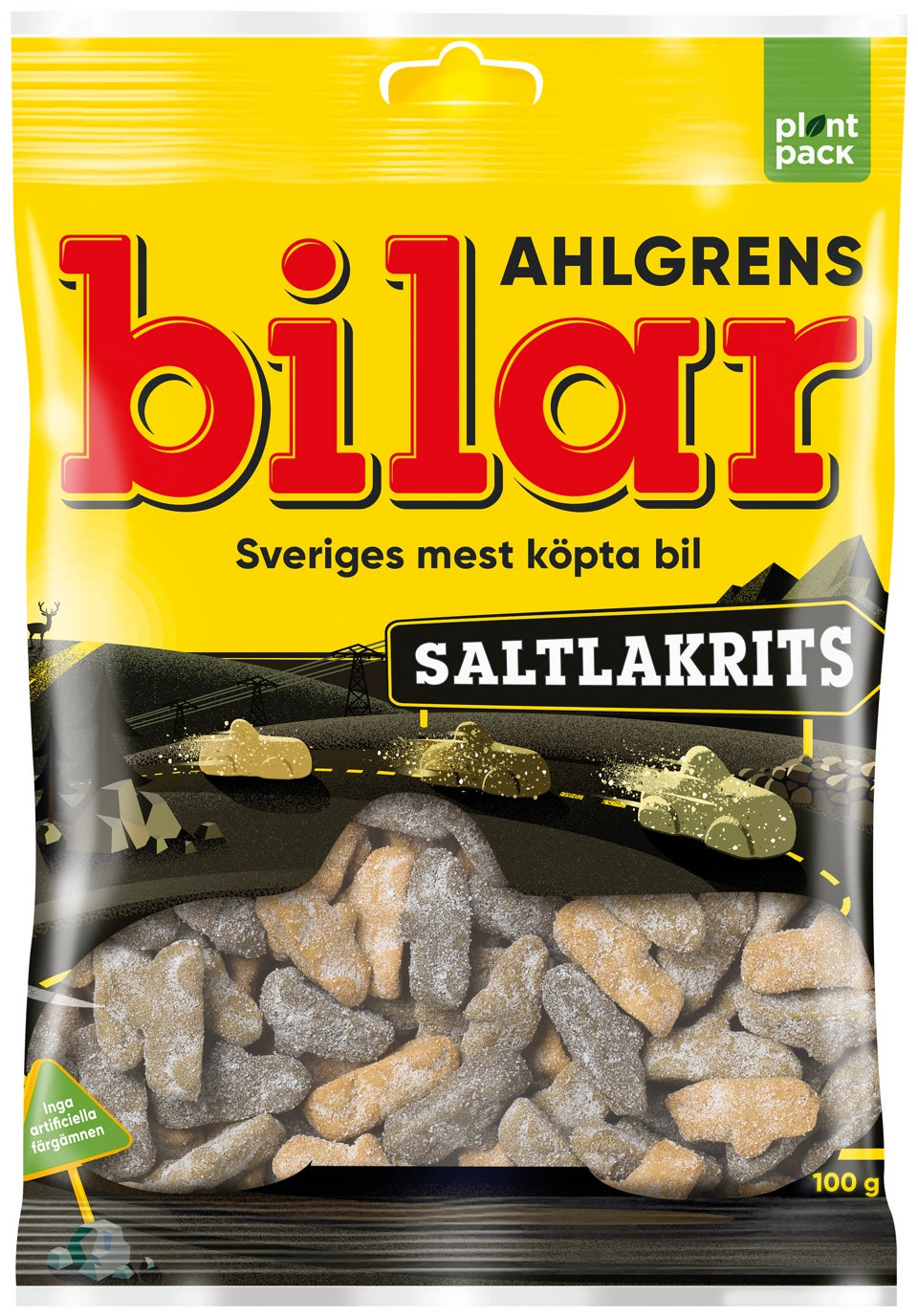 Ahlgrens Cars Salted Licorice 100g