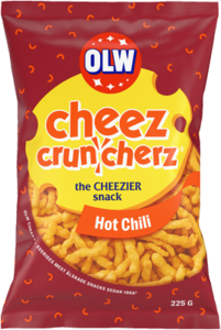 OLW CHEEZ CRUNCH HOT 225G