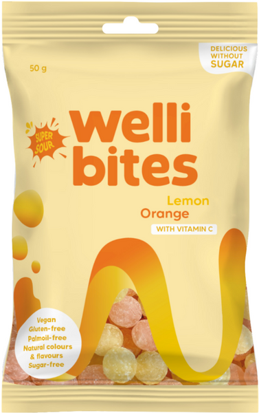 WELLIBITES SOUR LEM/ORA50