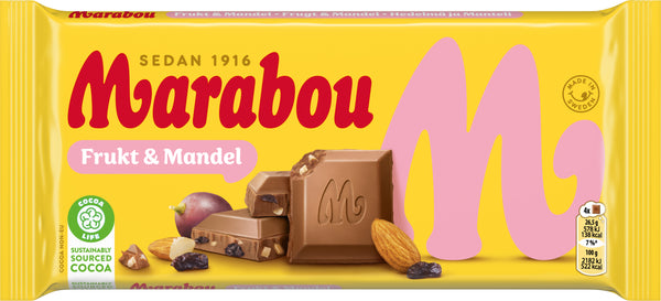 MARABOU FRUKT&MANDEL 200G