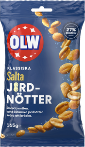 OLW JORDNÖTTER SALTA 165G